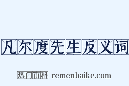 凡尔度先生反义词是什么意思的图片